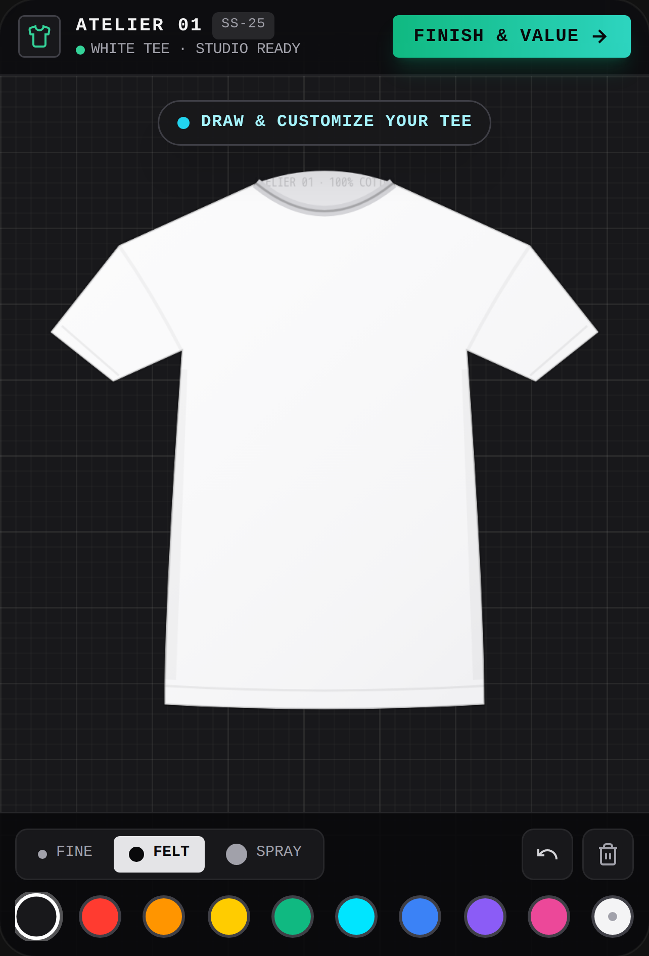 Atelier 01 — Custom T-Shirt Studio cover