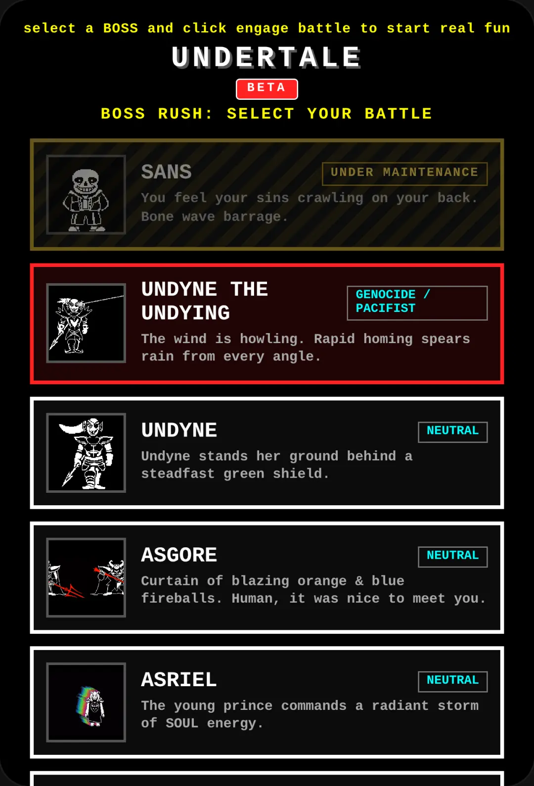 UNDERTALE BOSSES cover