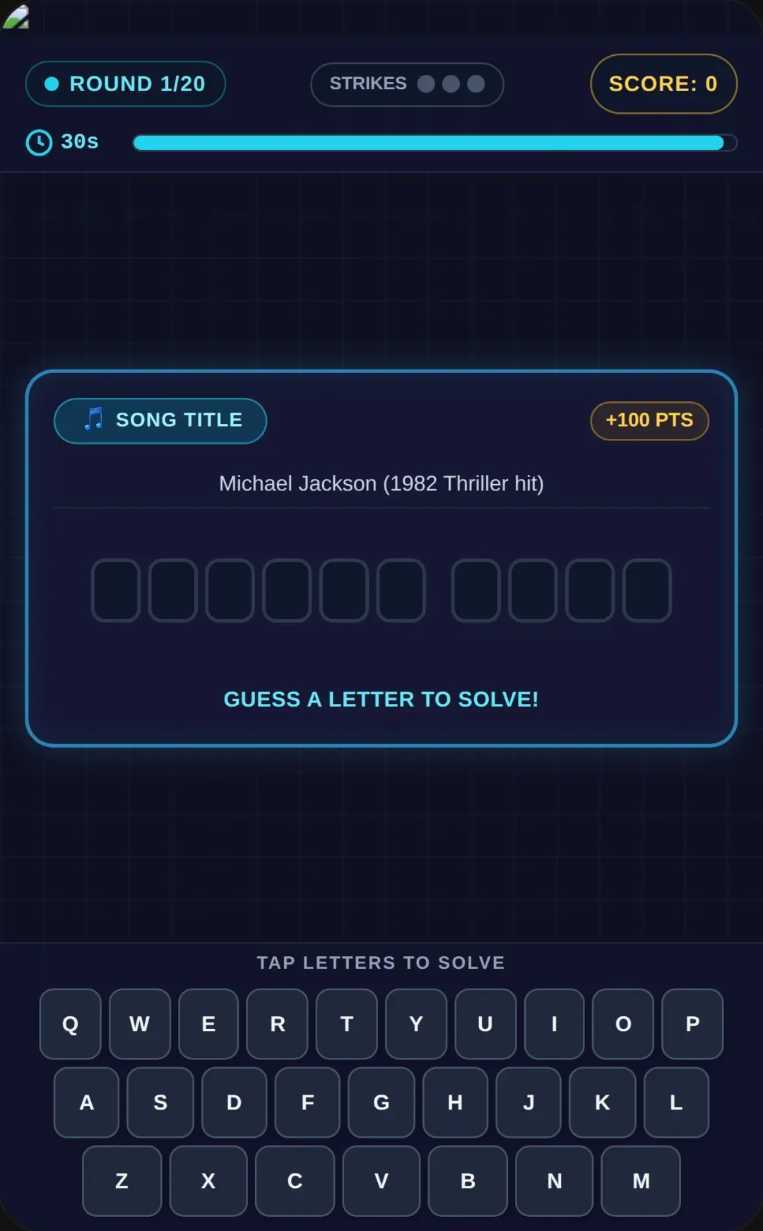 Song & Game Trivia: 20 Questions cover