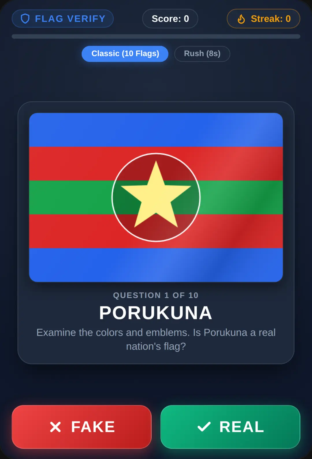 Real or Fake Flag Quiz cover