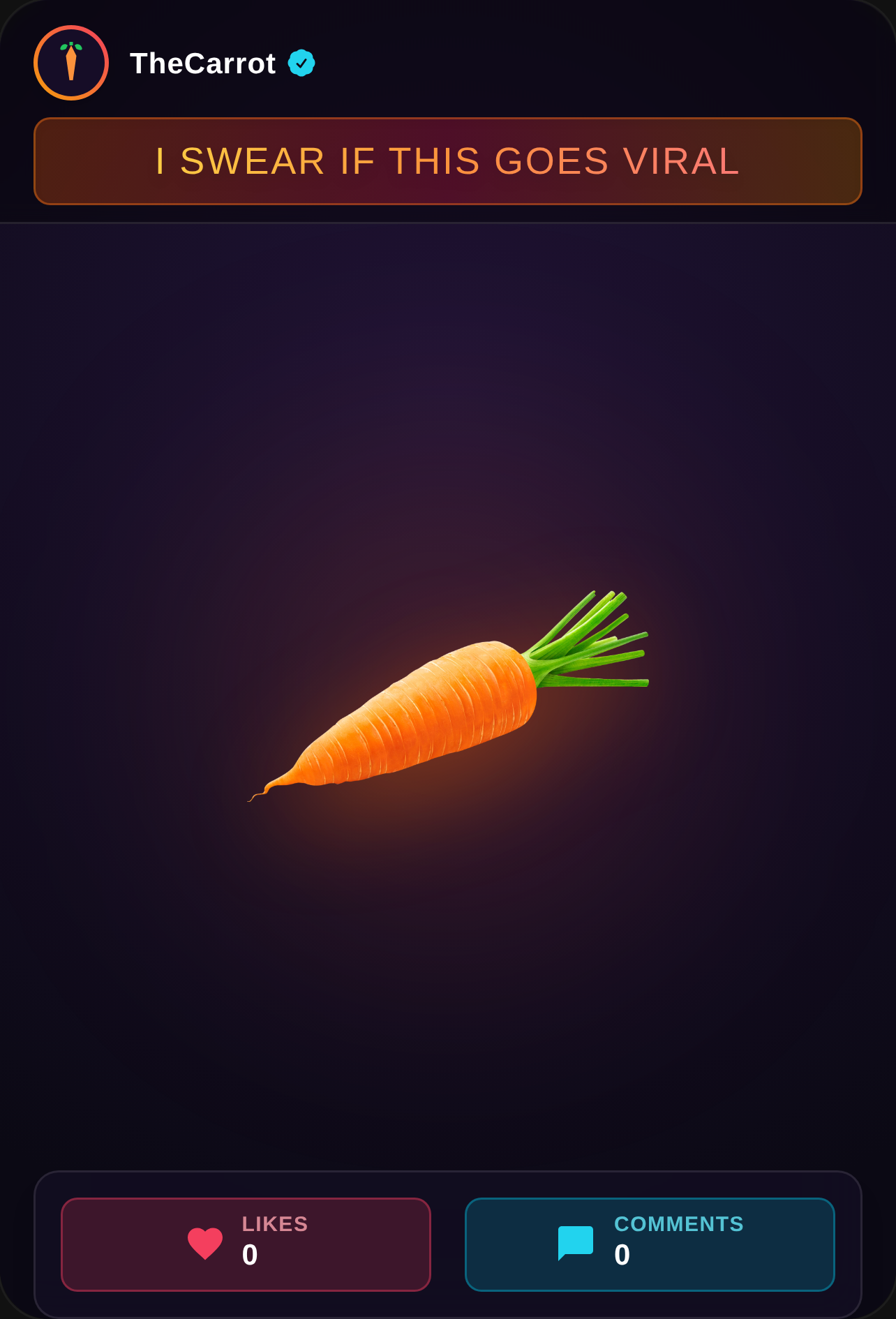 lets see how viral this carrot gets 🥕 cover