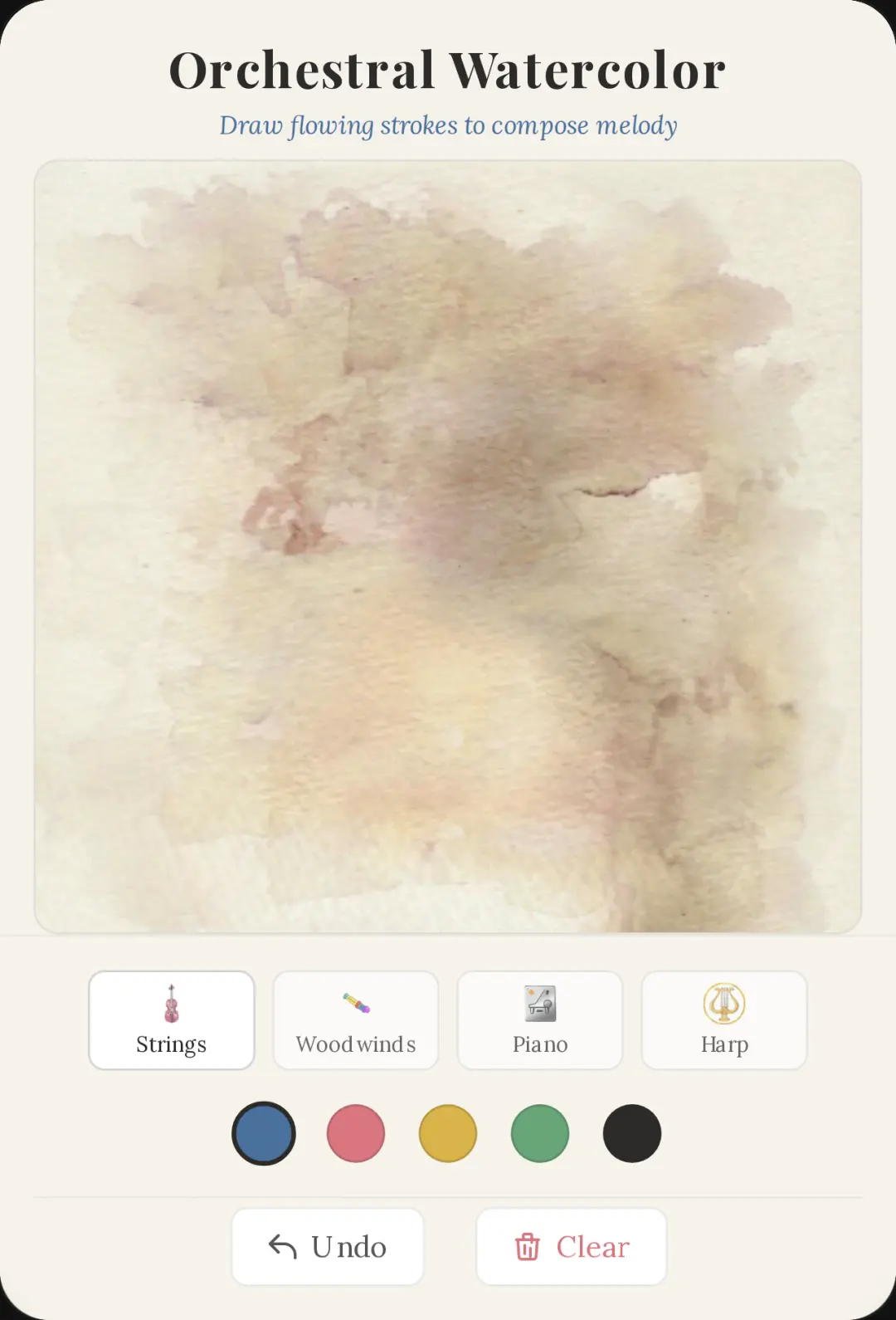 Orchestral Watercolor Sketch Pad cover