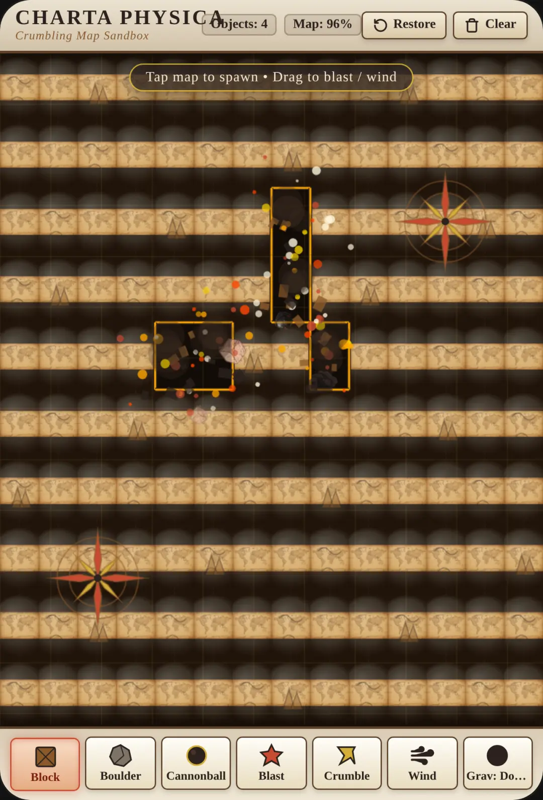 Charta Physica — Parchment Map Physics Simulation cover