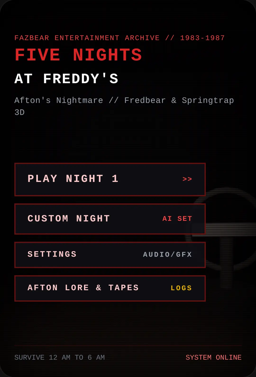 Five Nights at Freddy's: Afton's Nightmare 3D cover