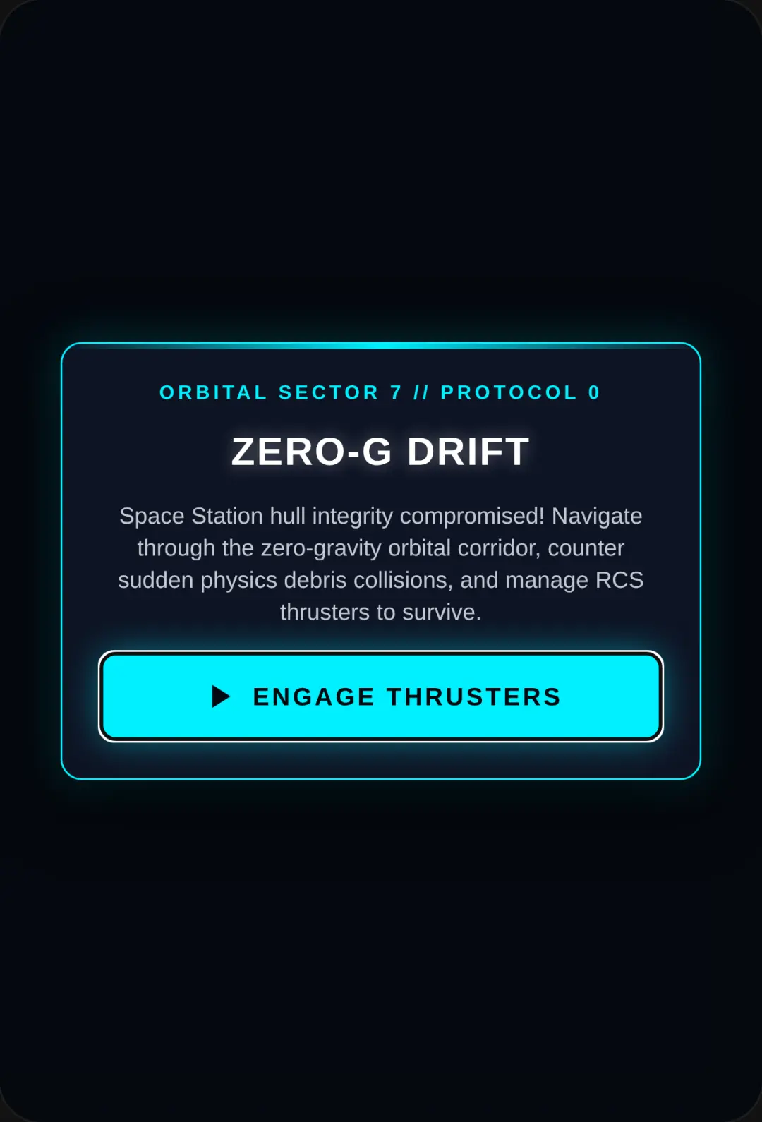 ZERO-G ORBITAL STATION ESCAPE. cover
