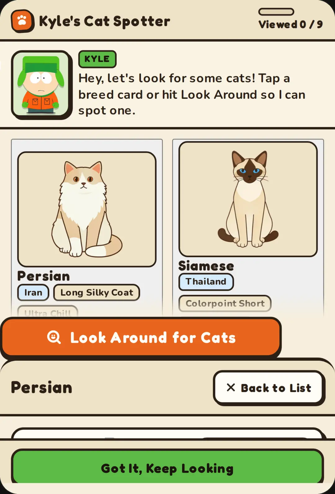 Kyle's Cat Breed Spotter cover