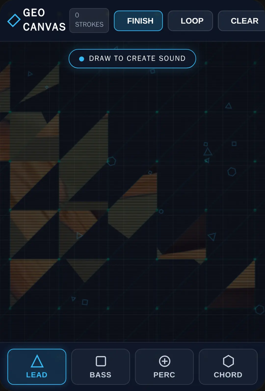 Geometric Music Canvas cover