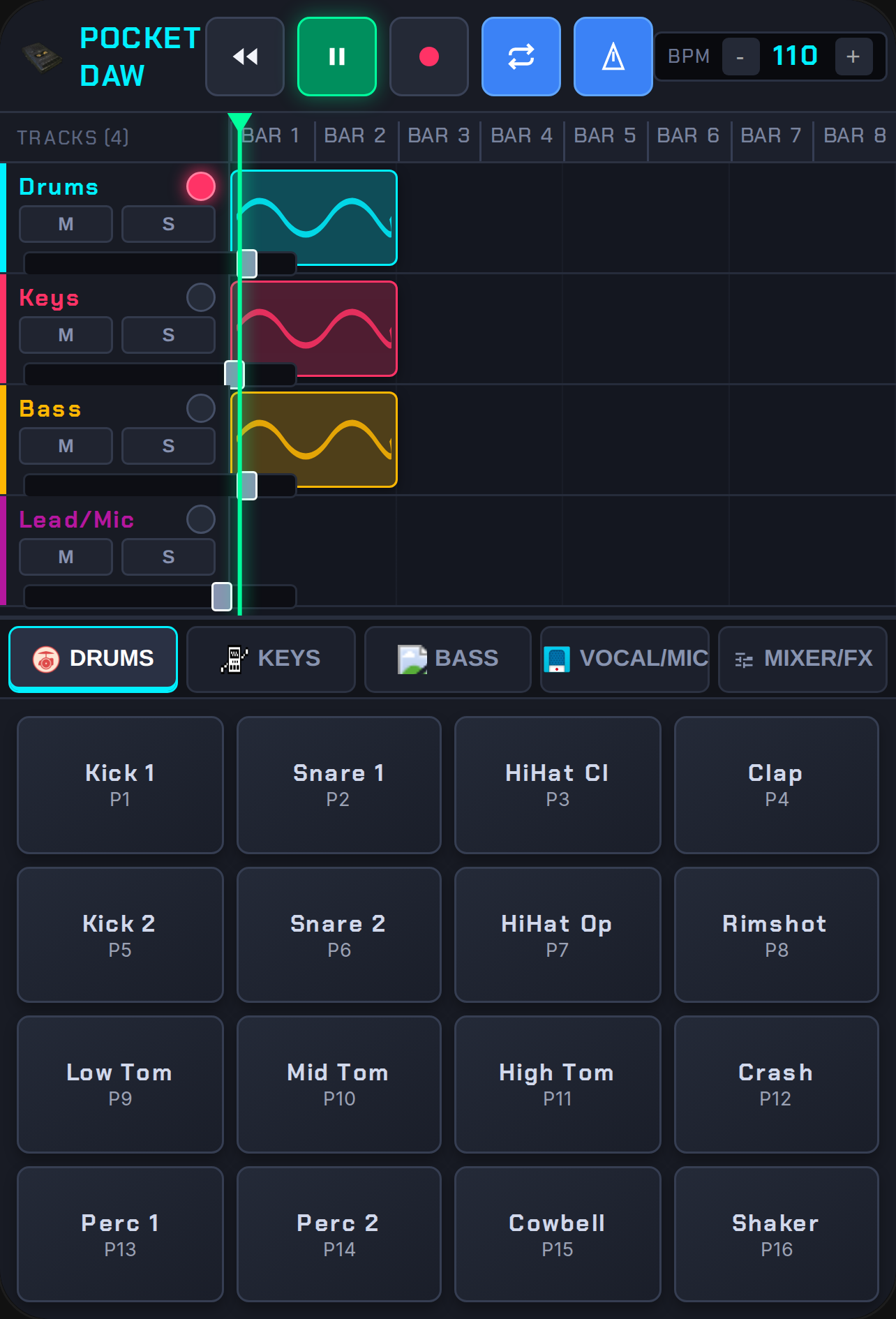 POCKET STUDIO 4-TRACK enjoy cover