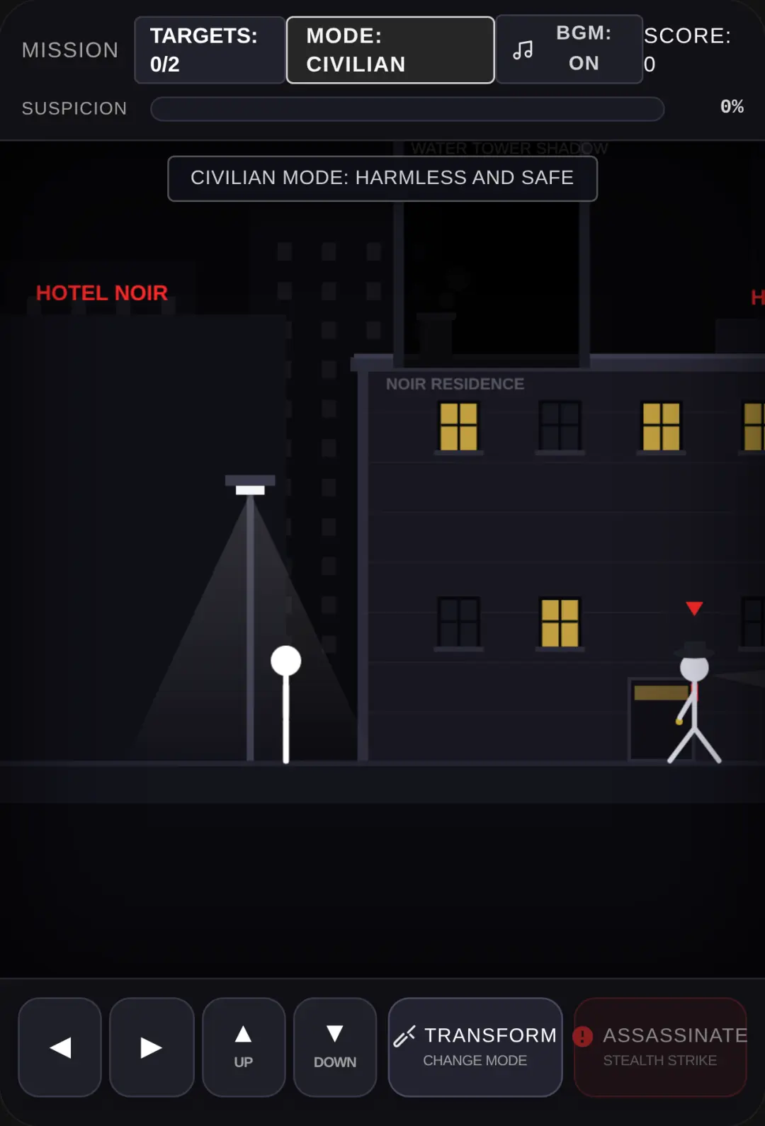 Shadow Stickman Noir - Rooftops and Ladders (new update) cover