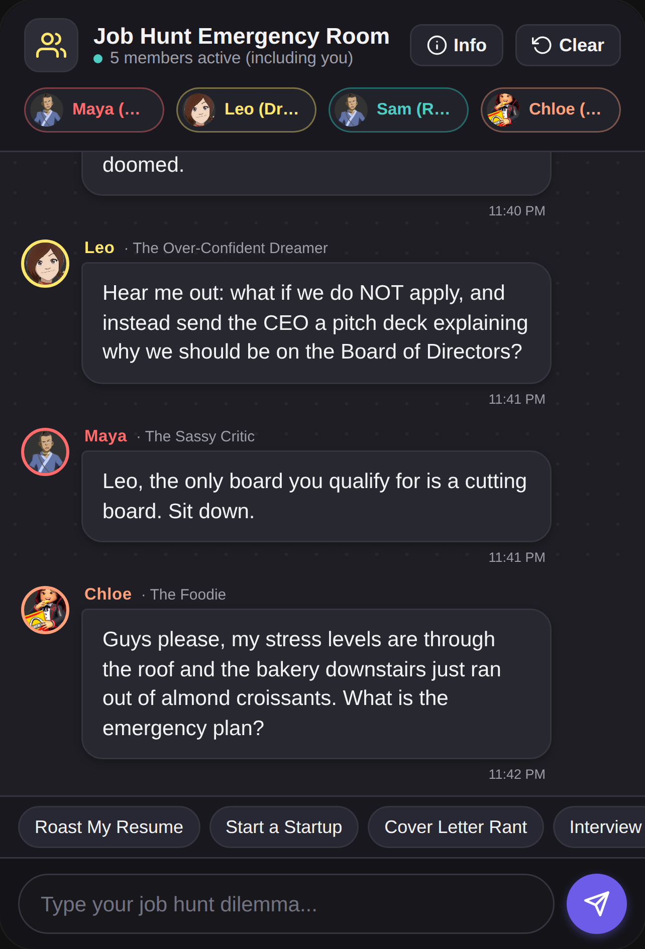 Late Night Job Hunt Chat cover