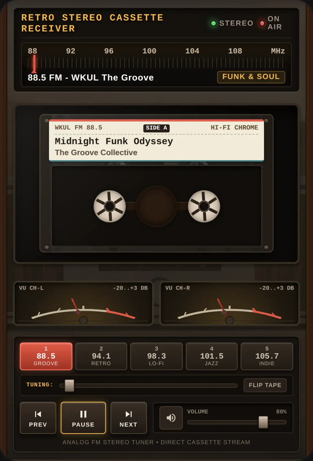 Local Radio Retro Cassette Receiver cover