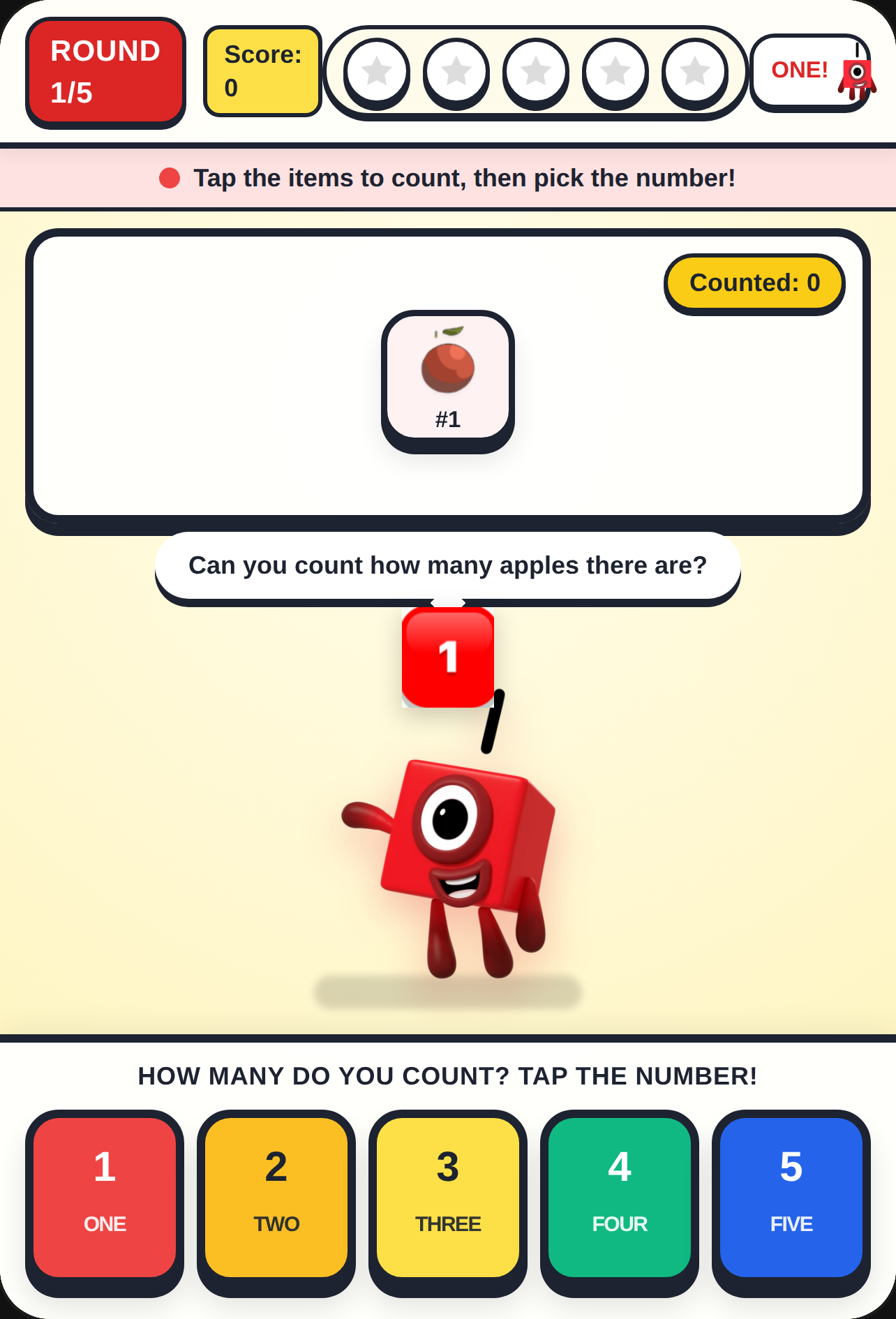 Numberblock One Counting Adventure cover