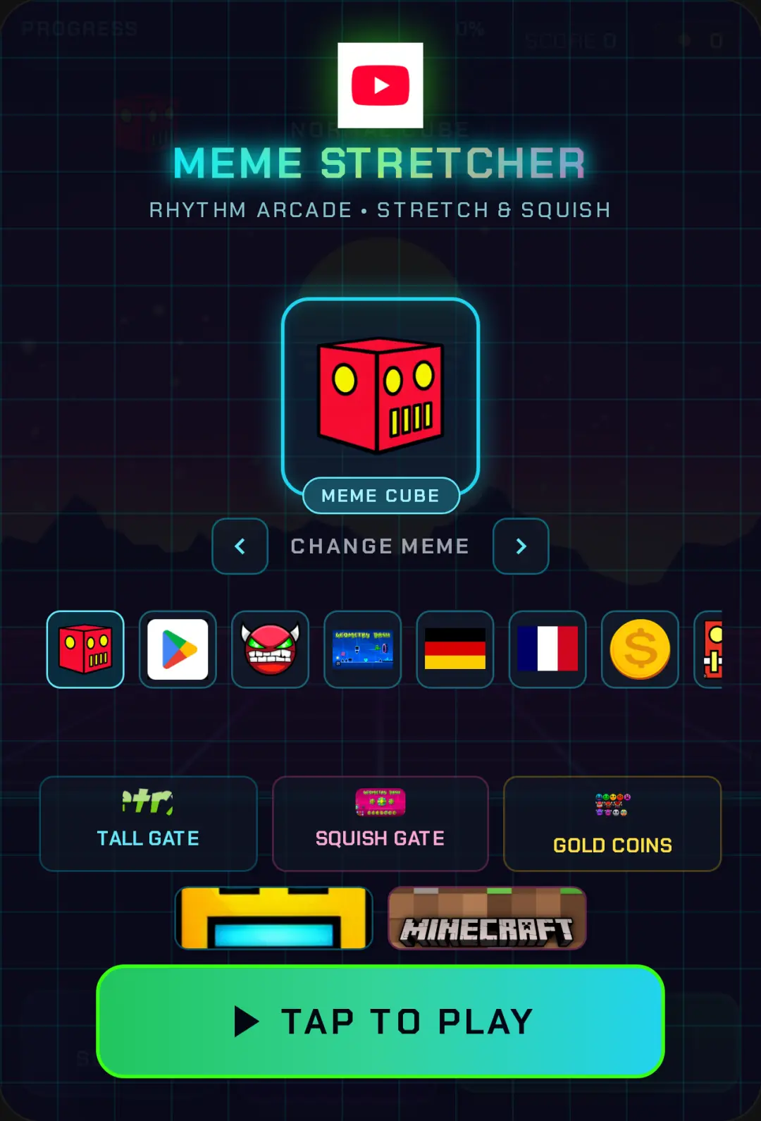 Geometry dash Meme Stretcher cover