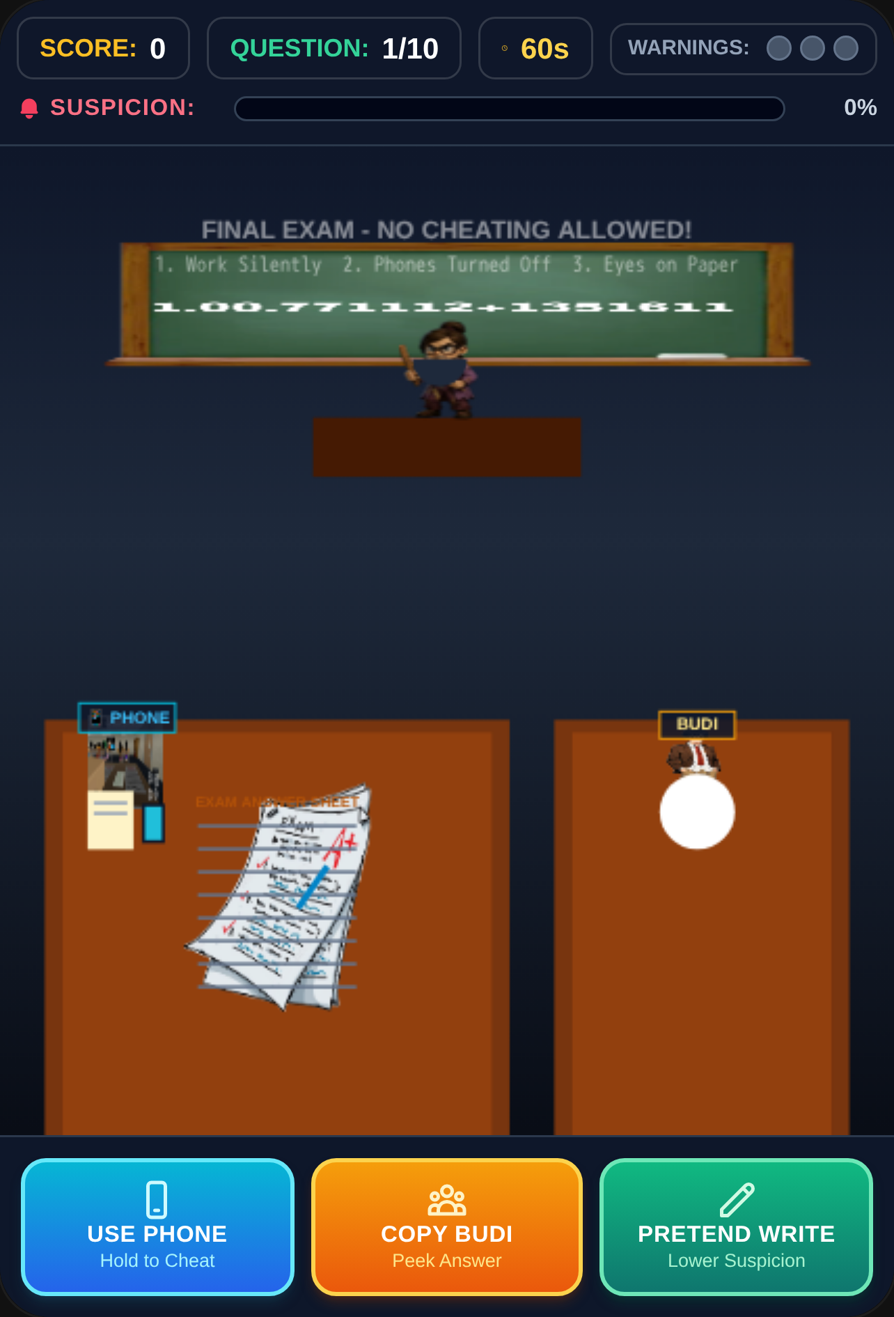 Exam Cheating -Classroom cover