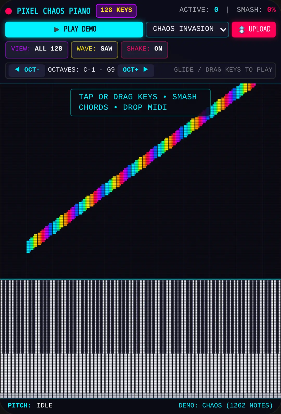 128 Key Pixel Chaos Piano cover