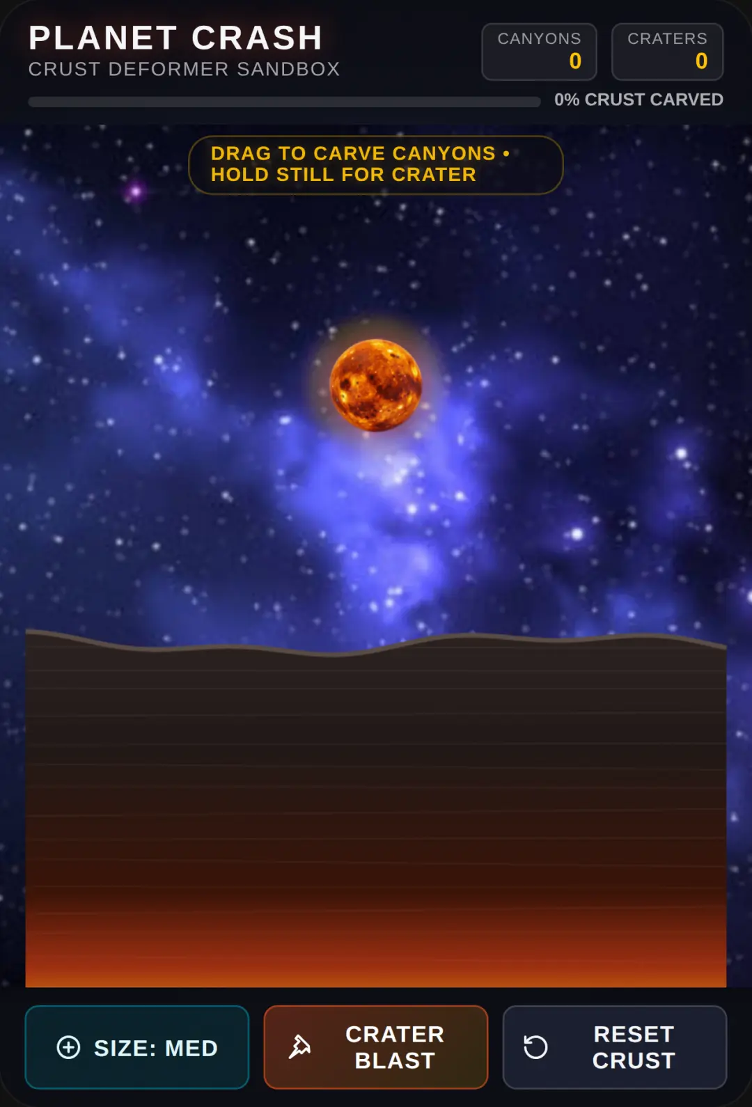 Planet Crash — Planetary Crust Deformation cover