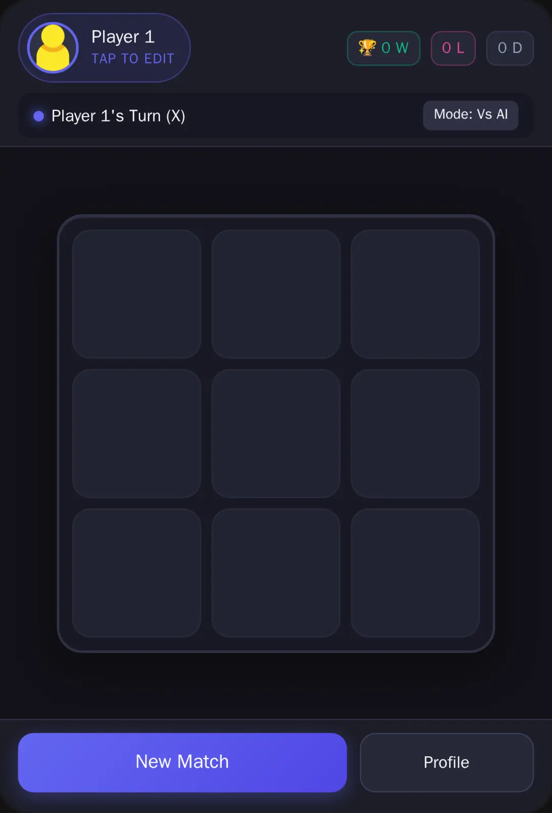 Tic-Tac-Toe Profile Arcade cover