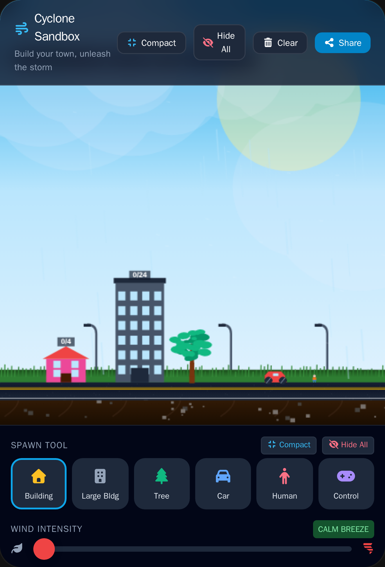 Cyclone Sandbox - Hurricane Physics Simulator