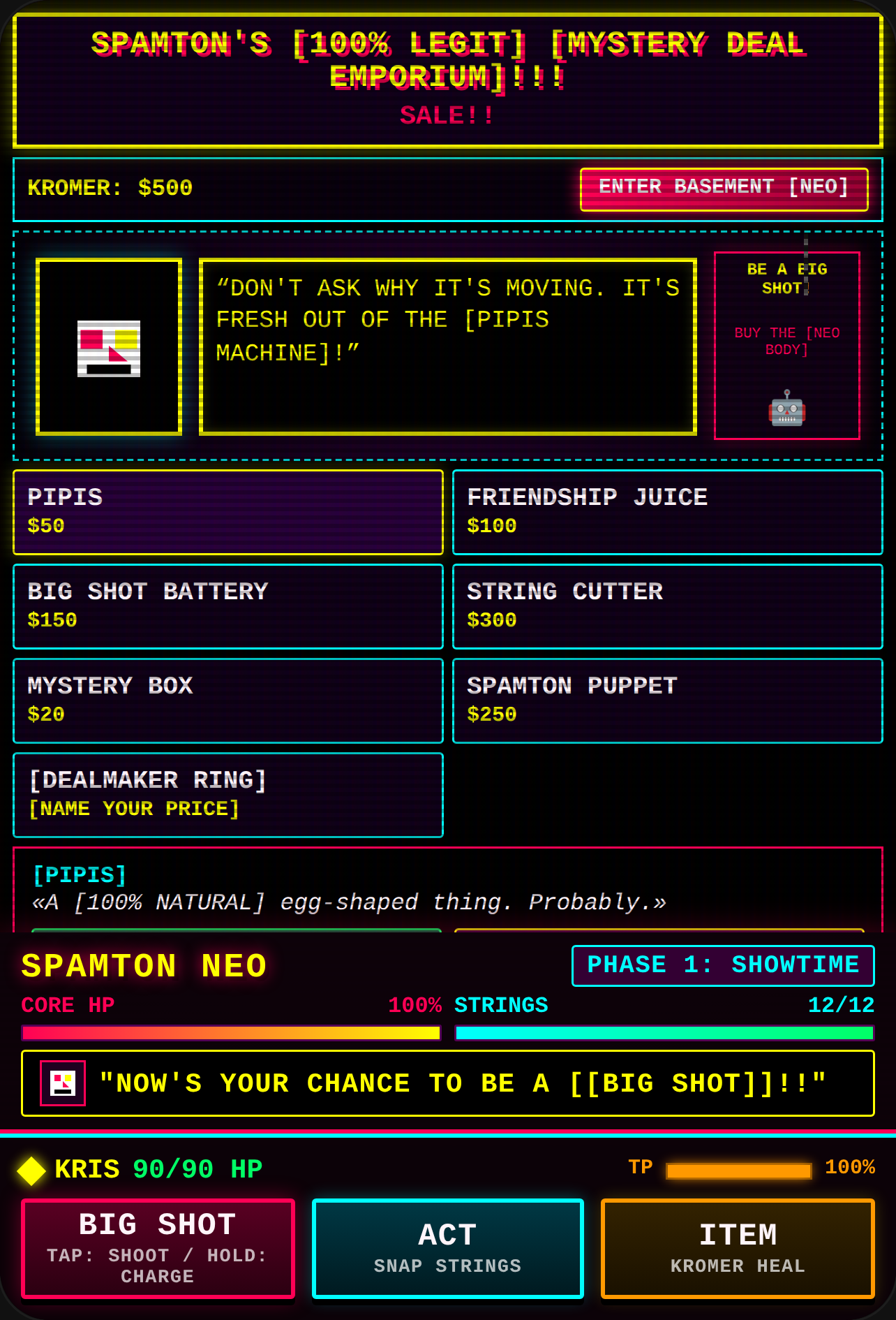SPAMTON'S [100% LEGIT][MYSTERY DEAL EMPORIUM] & NEO BATTLE cover