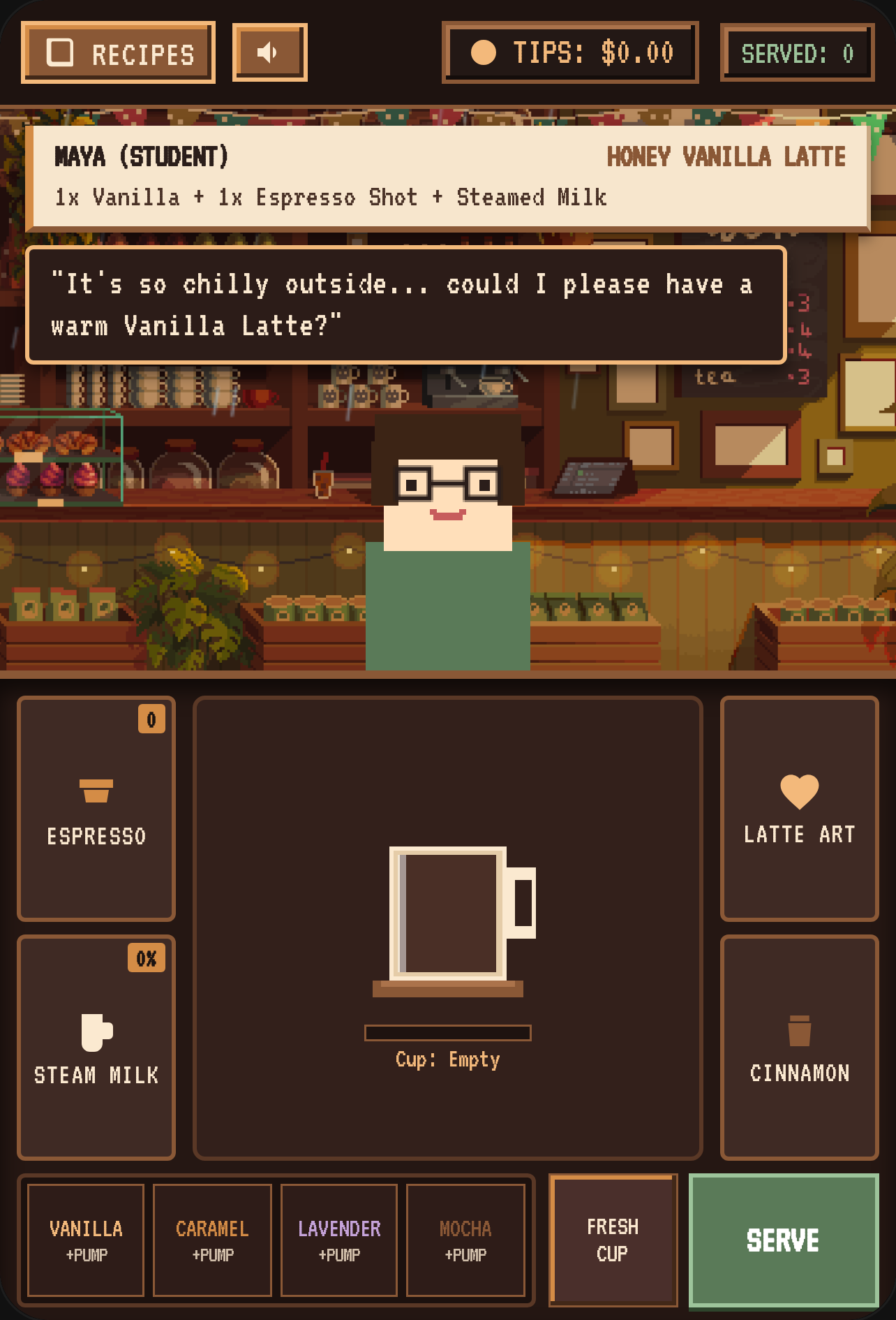 Raindrop Pixel Café cover