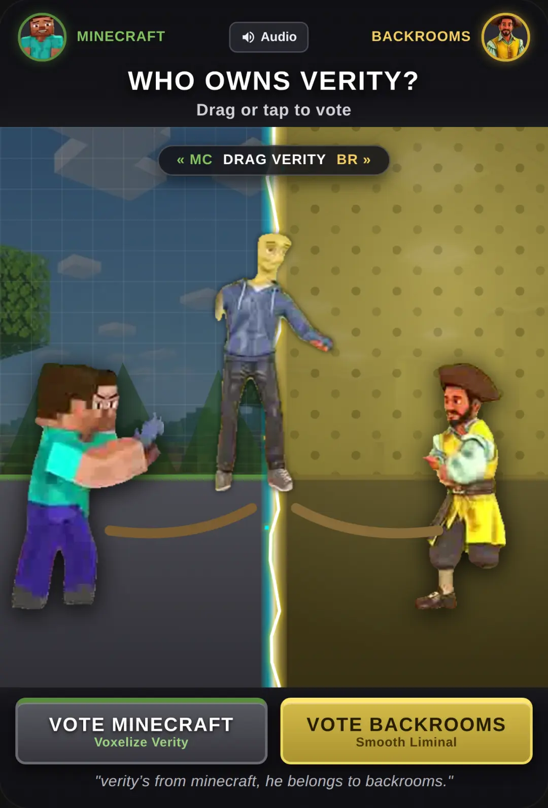 Minecraft vs Backrooms: Custody Poll cover