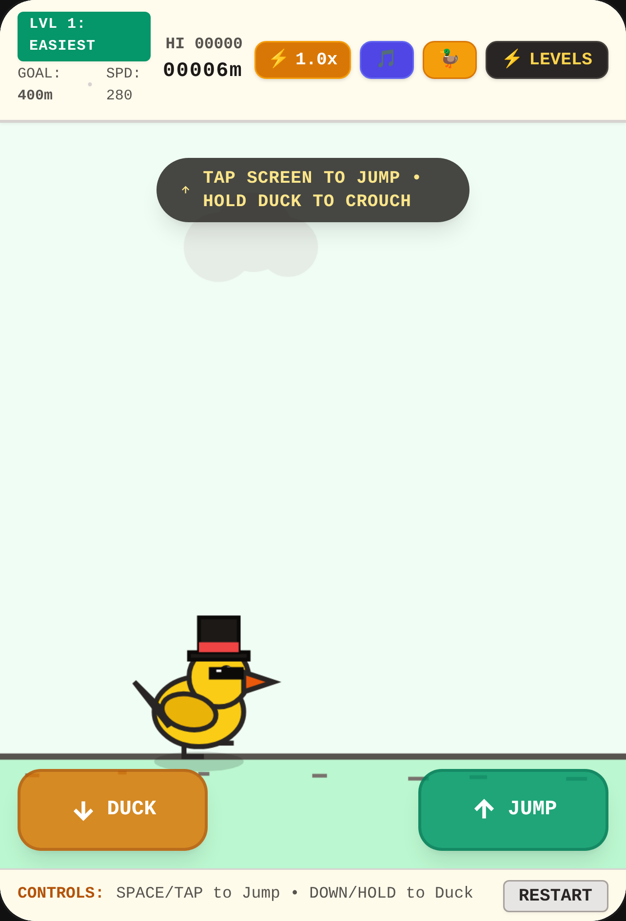 Duck Runner - Customizable Duck Jump & Duck cover
