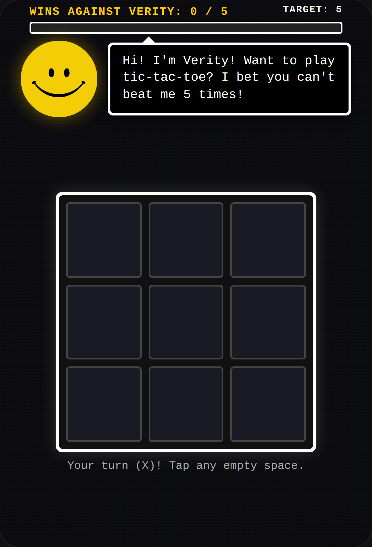 Battle Against Verity - Tic-Tac-Toe & Boss Fight cover