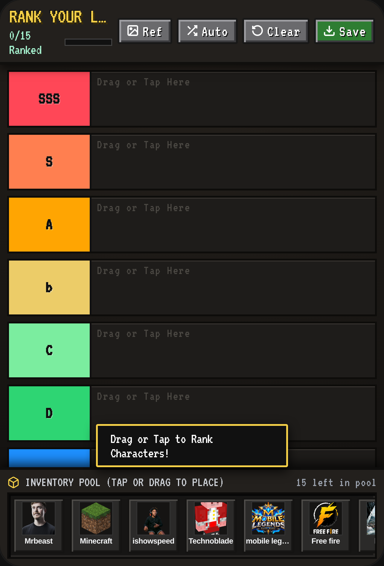 Minecraft Gaming Creator Tier List cover