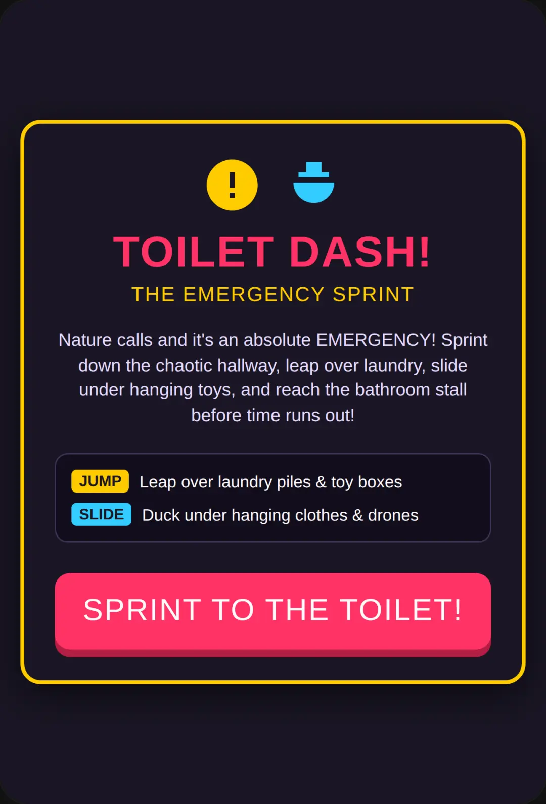 Toilet Dash: Emergency Sprint cover