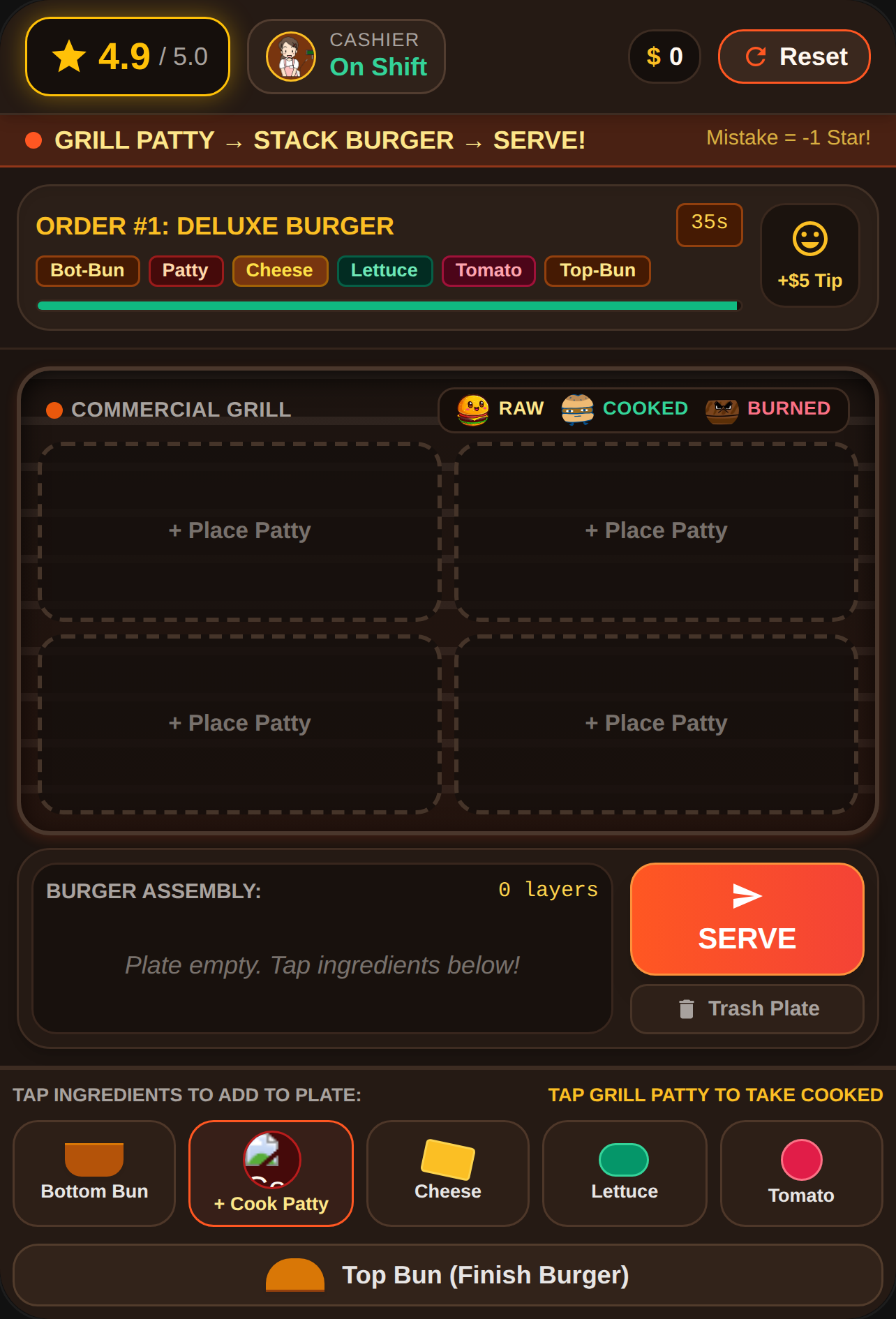 Burger Sizzle: 5 Stars or Fired cover