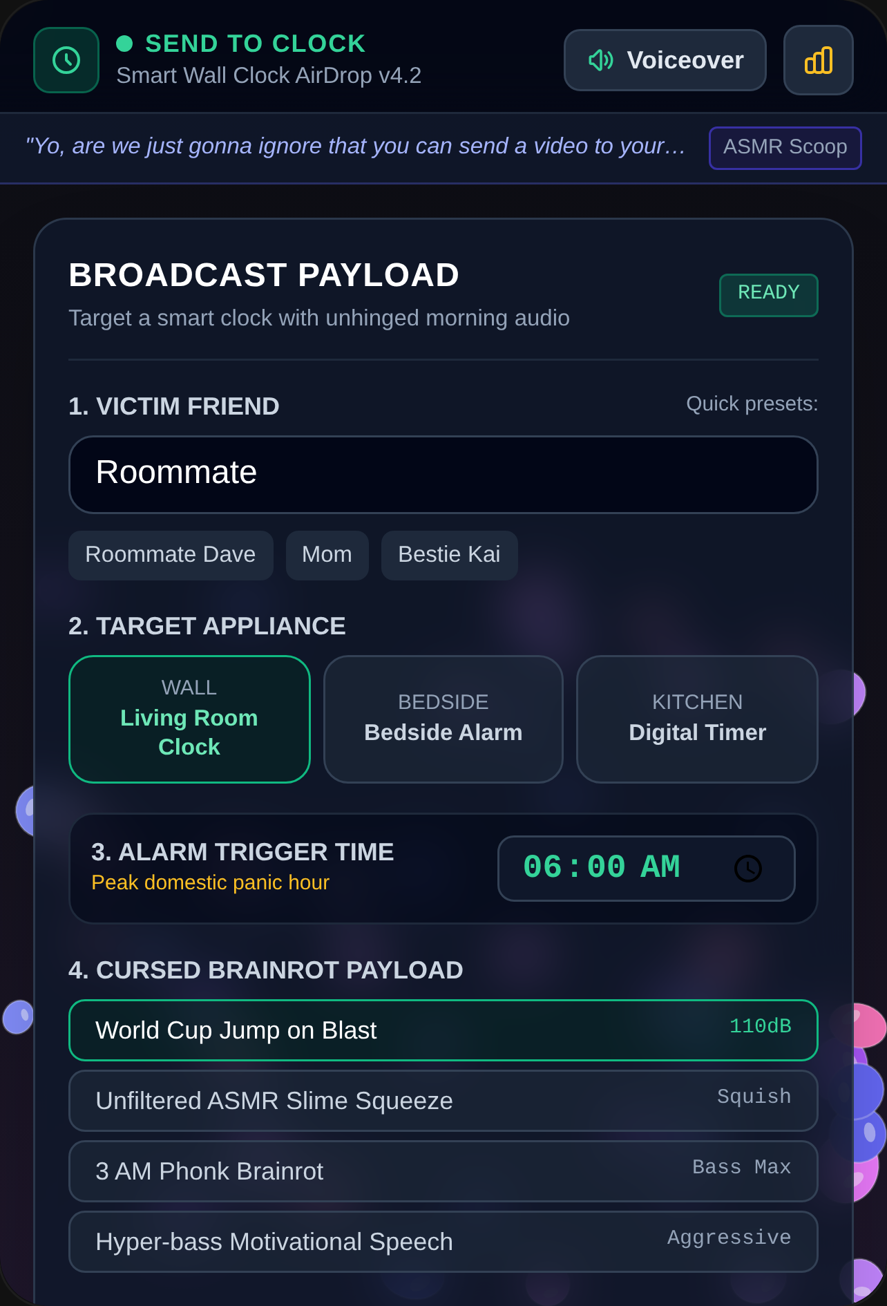 Send to Clock — Brainrot Broadcast Simulator cover