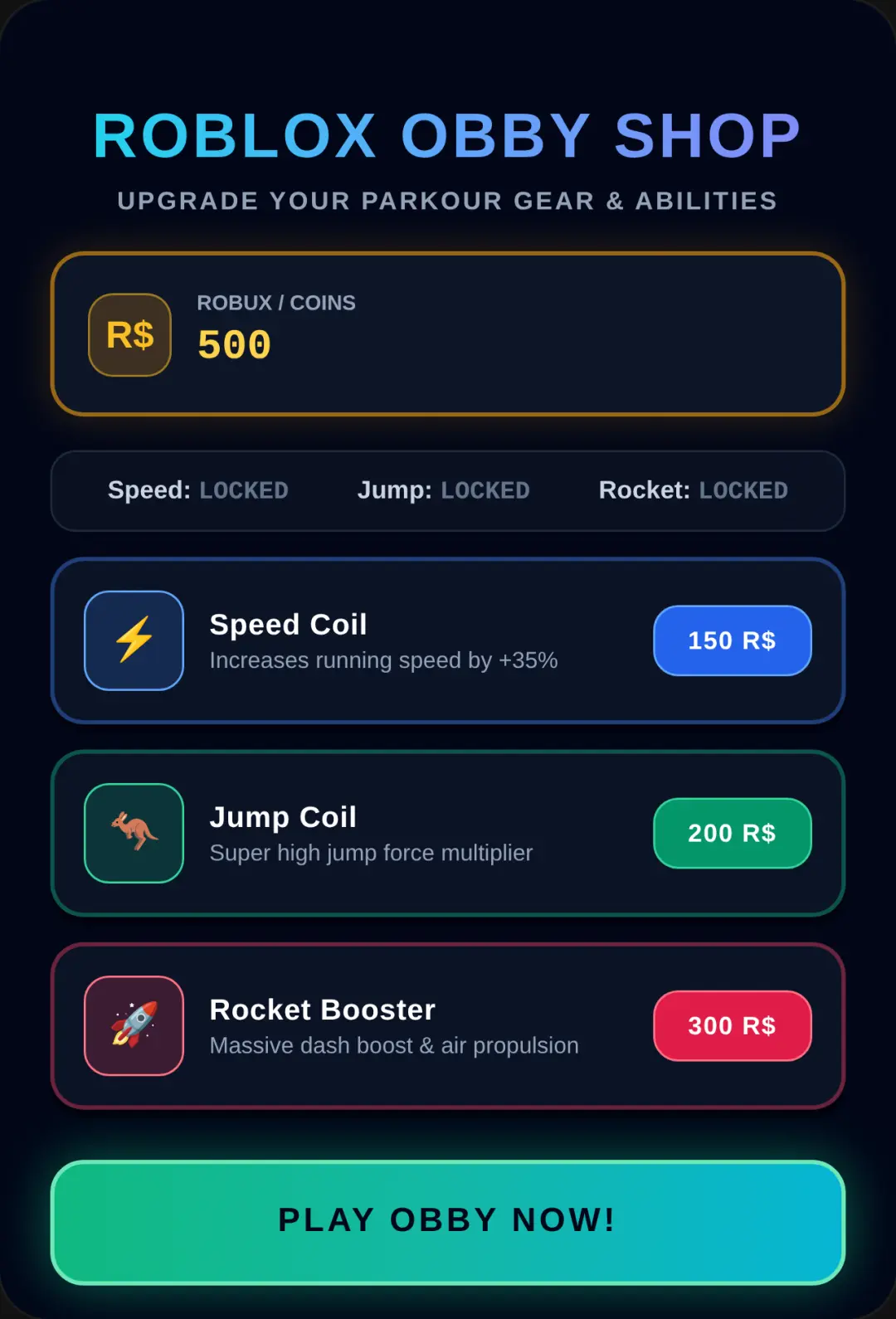 Roblox Parkour Obby (UPDATE SCJCRB) cover