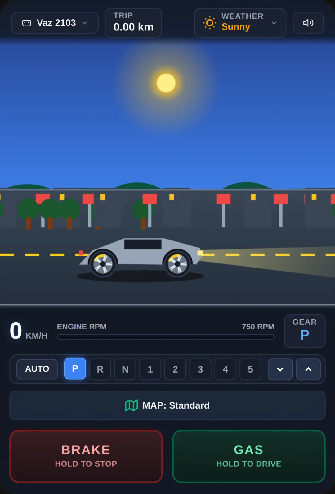 2D driving simulator (relaxing purpose) cover