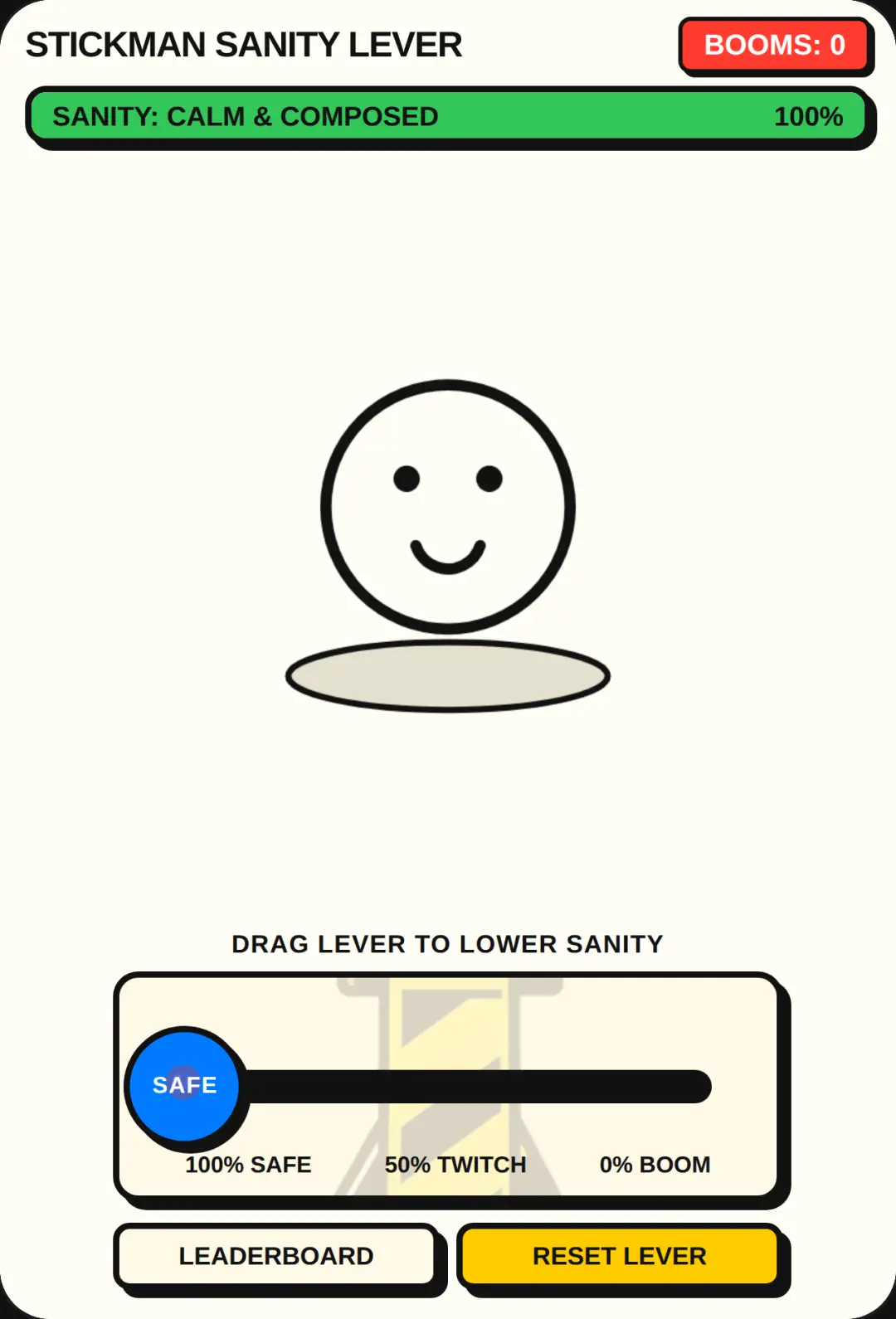 Stickman Sanity Lever cover