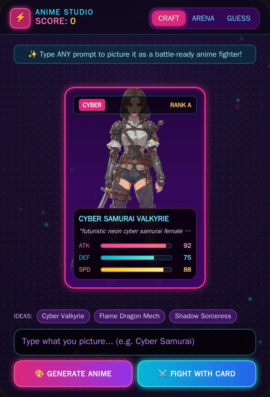 Anime Prompt Battle Arena cover
