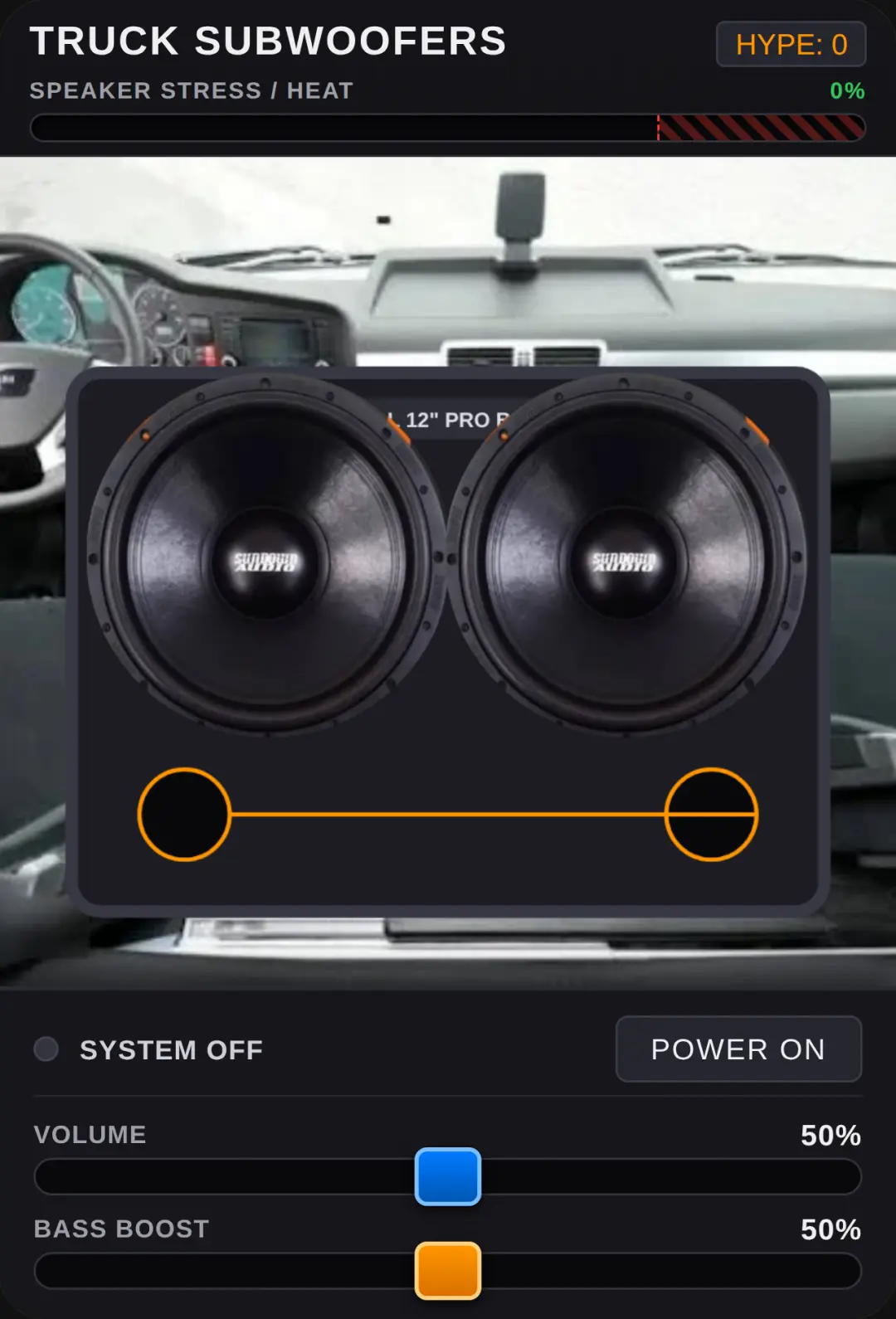 Truck Dual Subwoofer Audio Blaster cover
