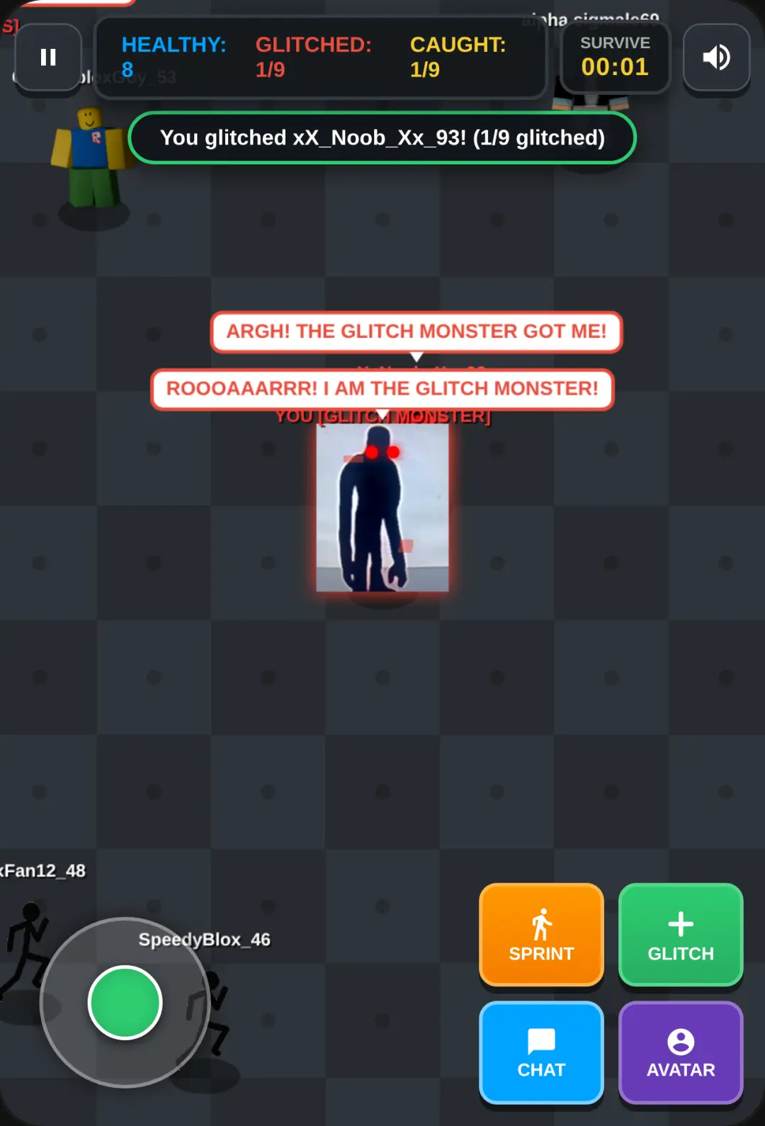 Roblox: Glitch Monster Survival cover