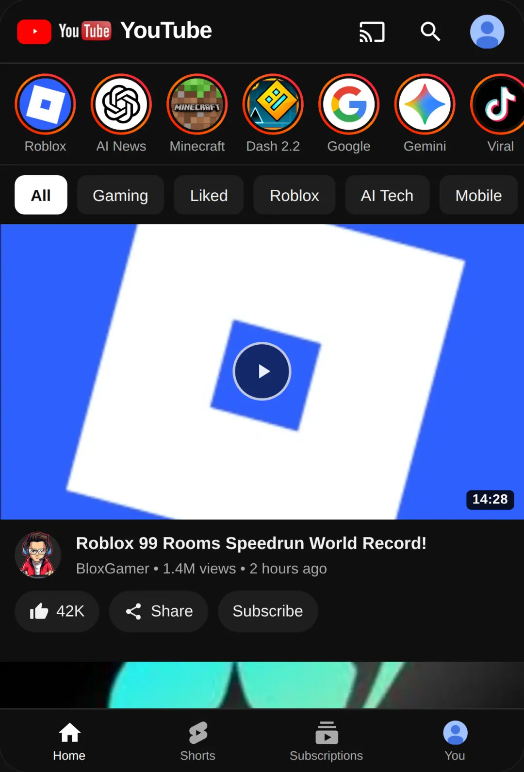YouTube cover