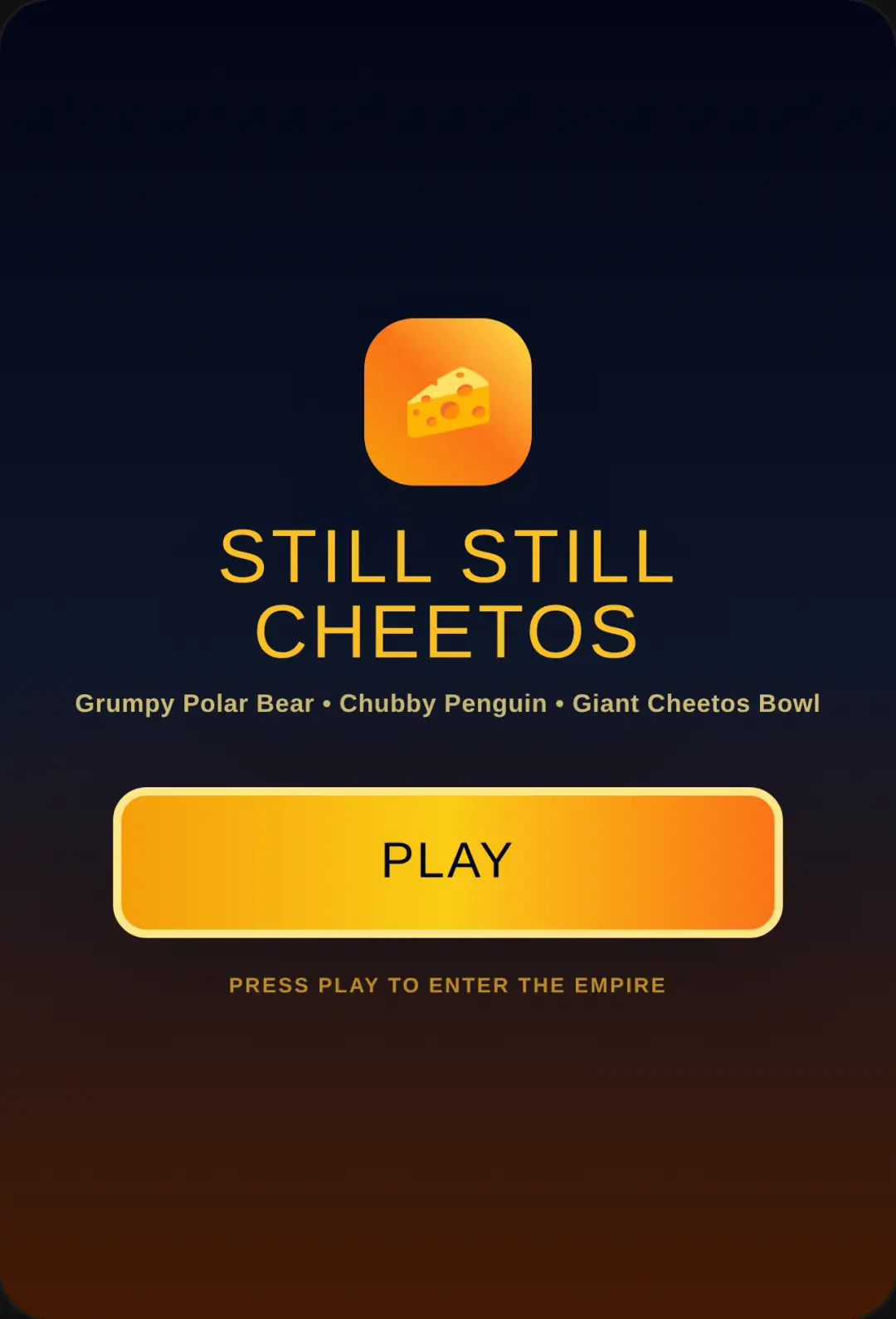 Still Still Cheetos - Cheeto Clicker: Grumpy Polar Bear and Chubby Penguin in the Cheetos Bowl cover