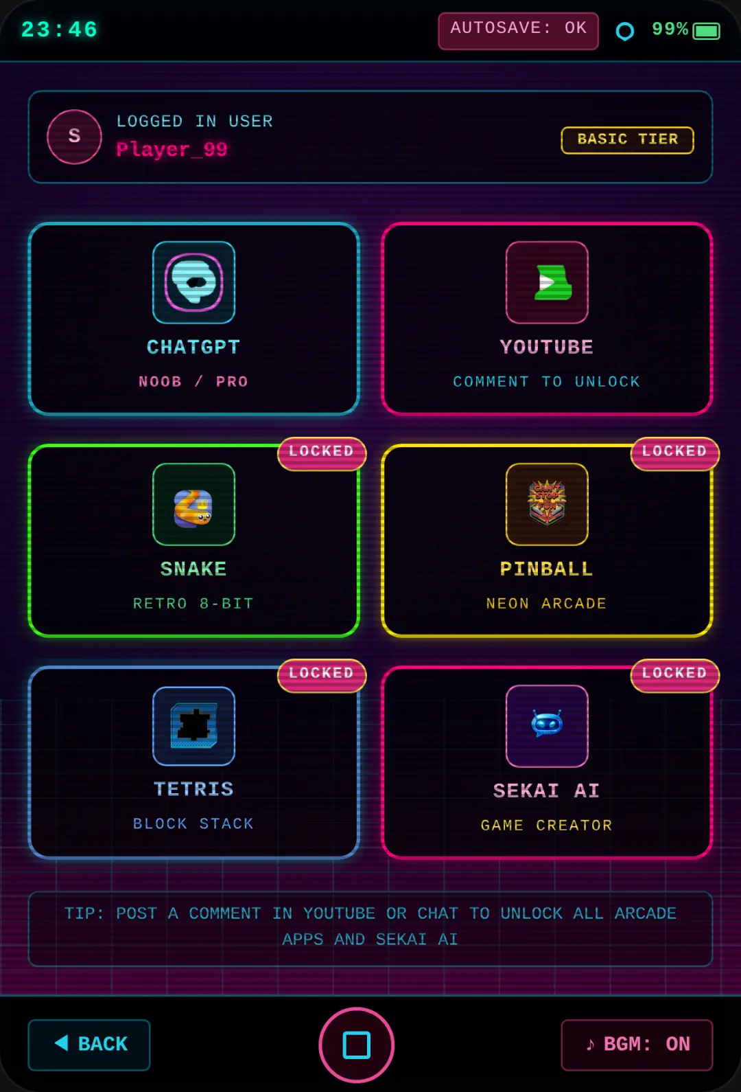 Neon Retro Phone OS cover