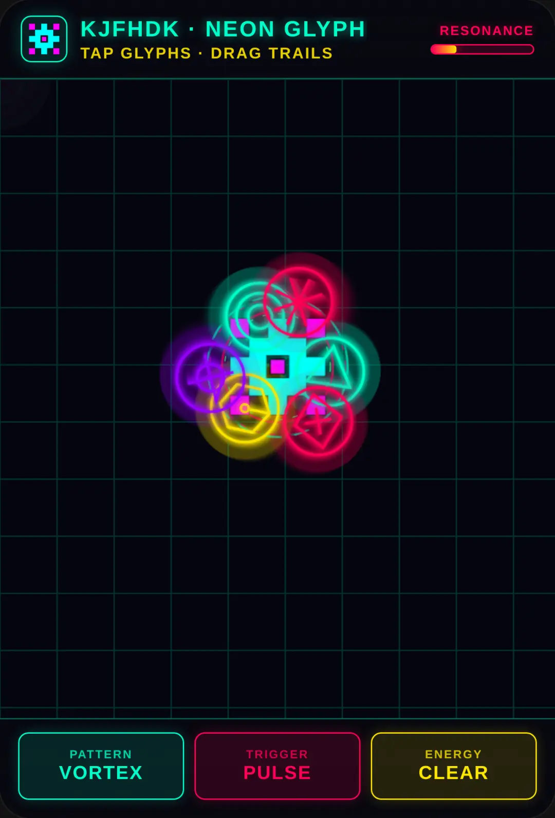 KJFHDK · Neon Glyph Toy cover