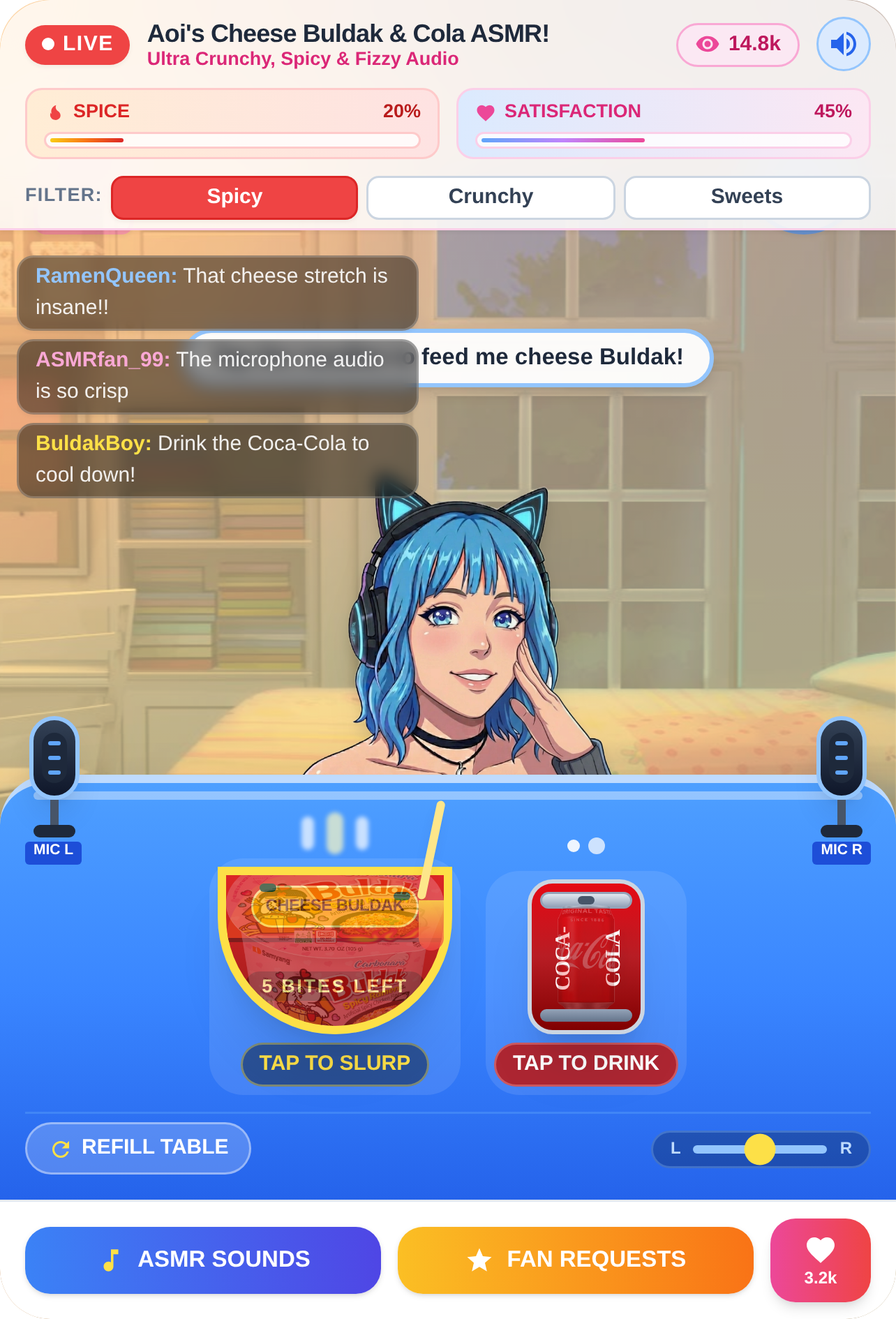 Err AI doing with asmr food cover