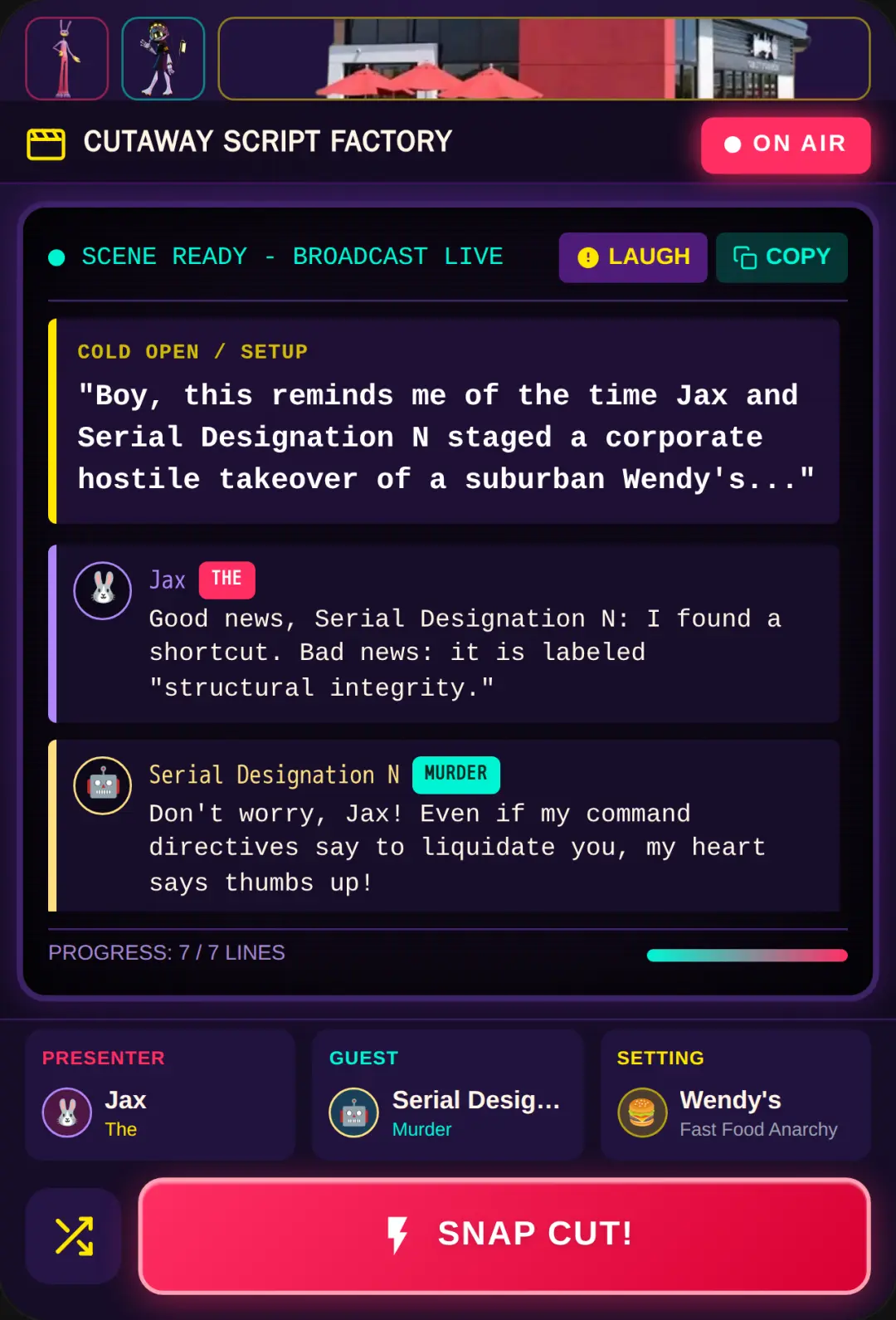 Crossover Cutaway Script Generator cover