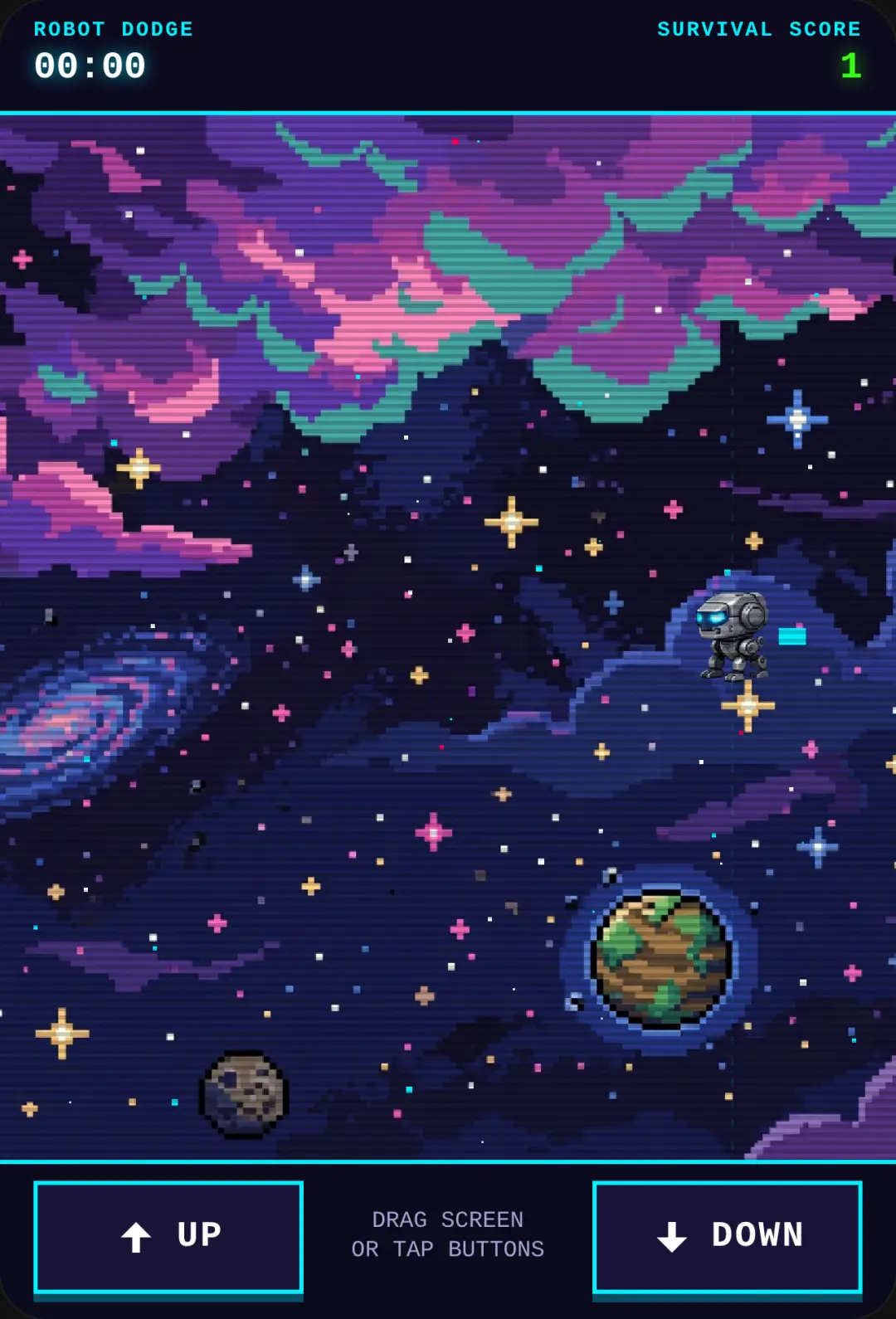 Pixel Space Bot: Asteroid Dodge cover