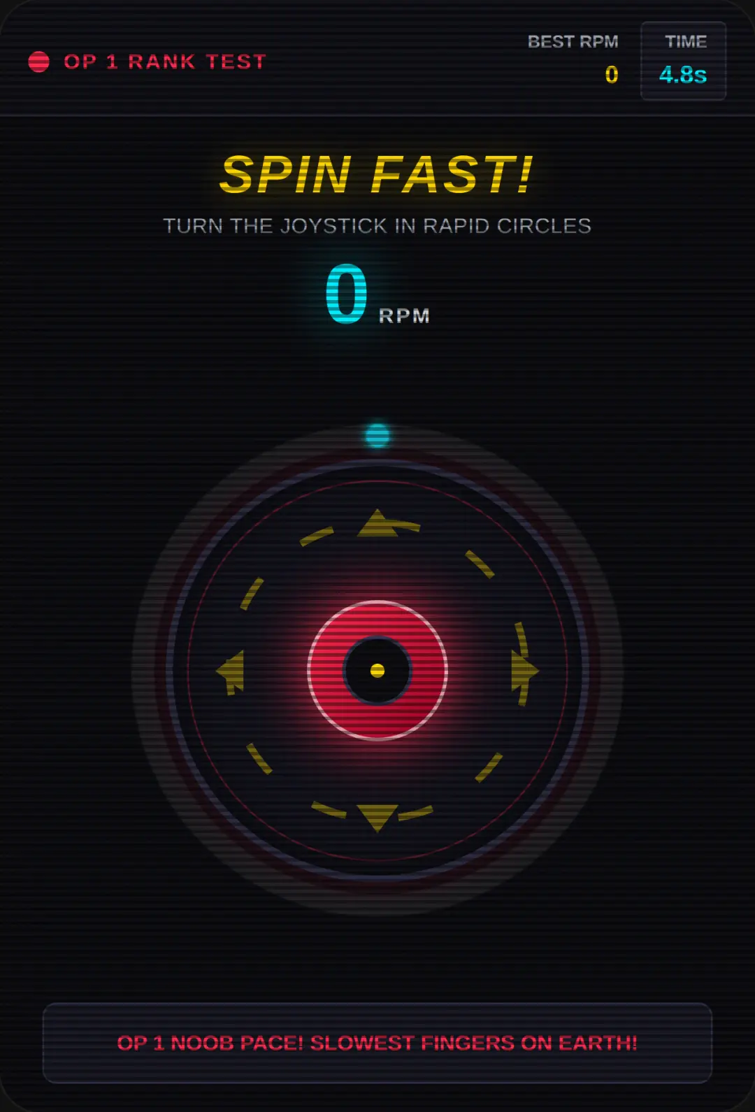 Reaction Spin - OP 1 Rank Test cover