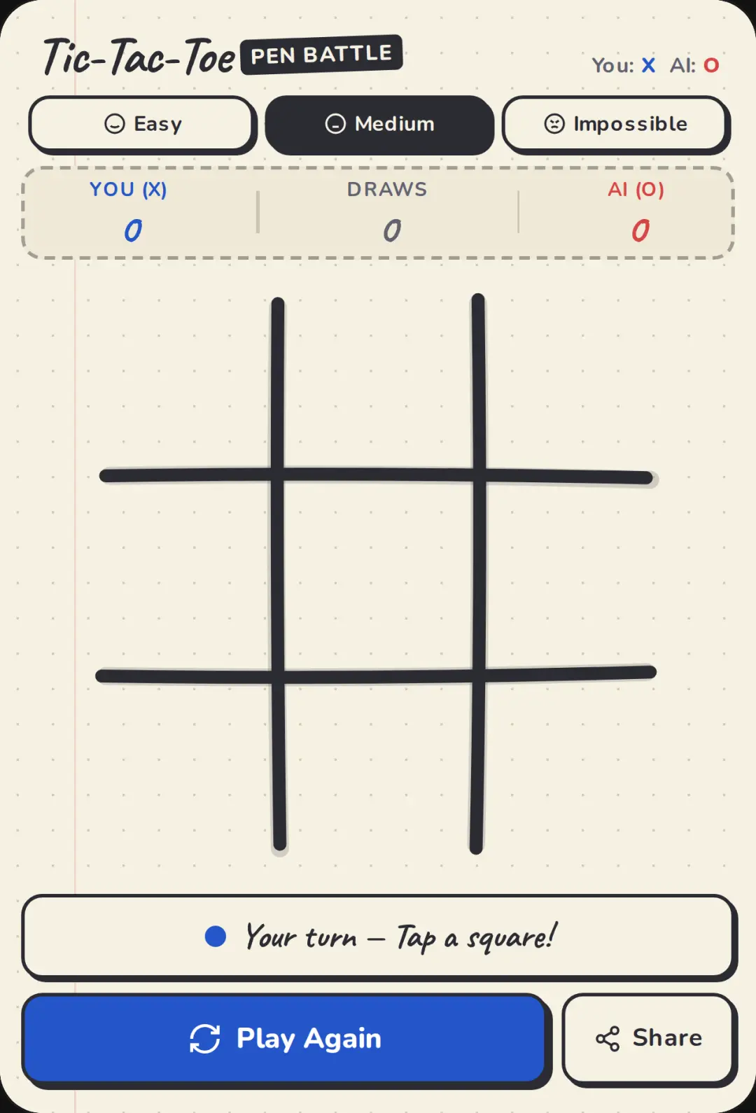 Tic-Tac-Toe Pen Battle cover