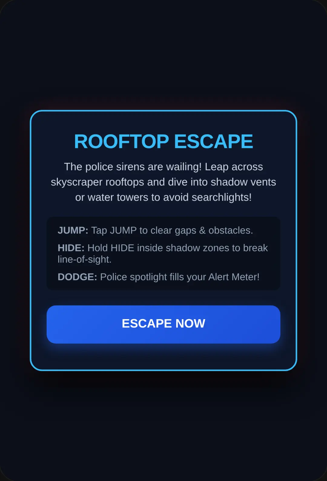 Rooftop Escape: Run from Police cover