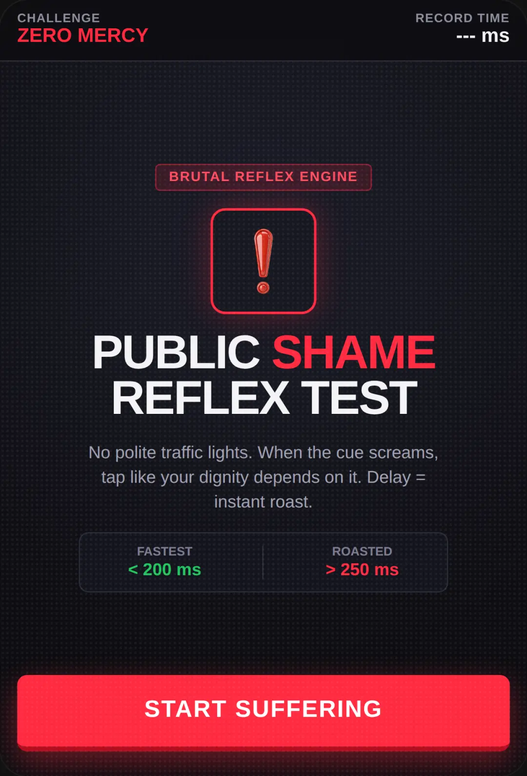 BRUTAL REFLEX: SHAME TEST cover