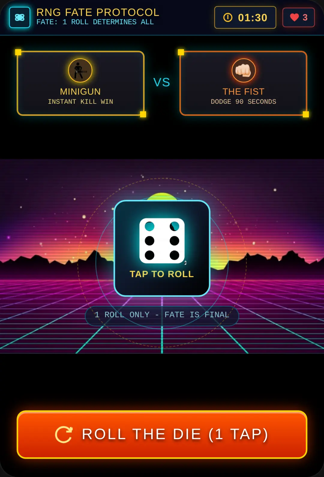 RNG DICE-FIST VS MINIGUN SHOT RNG cover