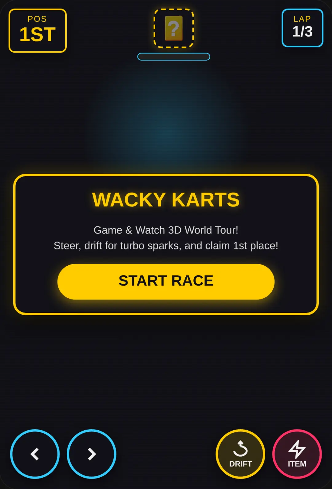 Game and Watch 3D: The Wacky Karts World Tour cover